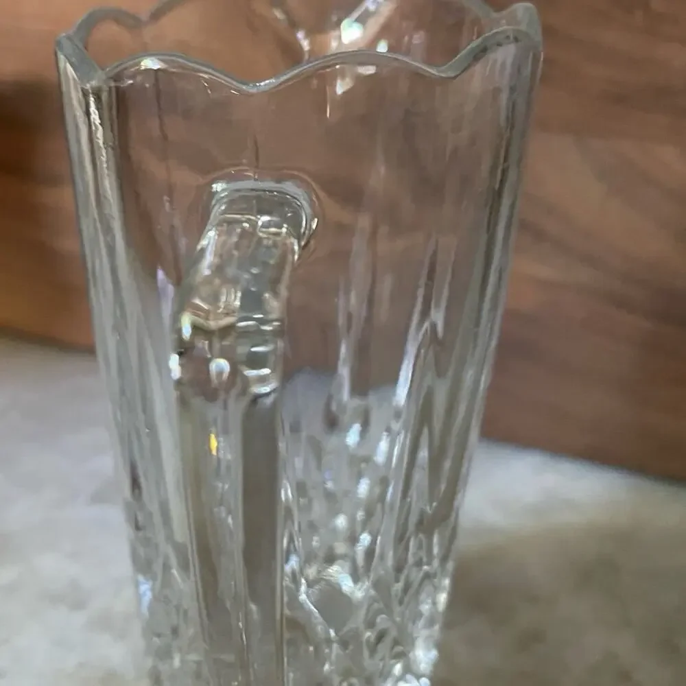 Vintage 24% lead Crystal carafe pitcher 6”